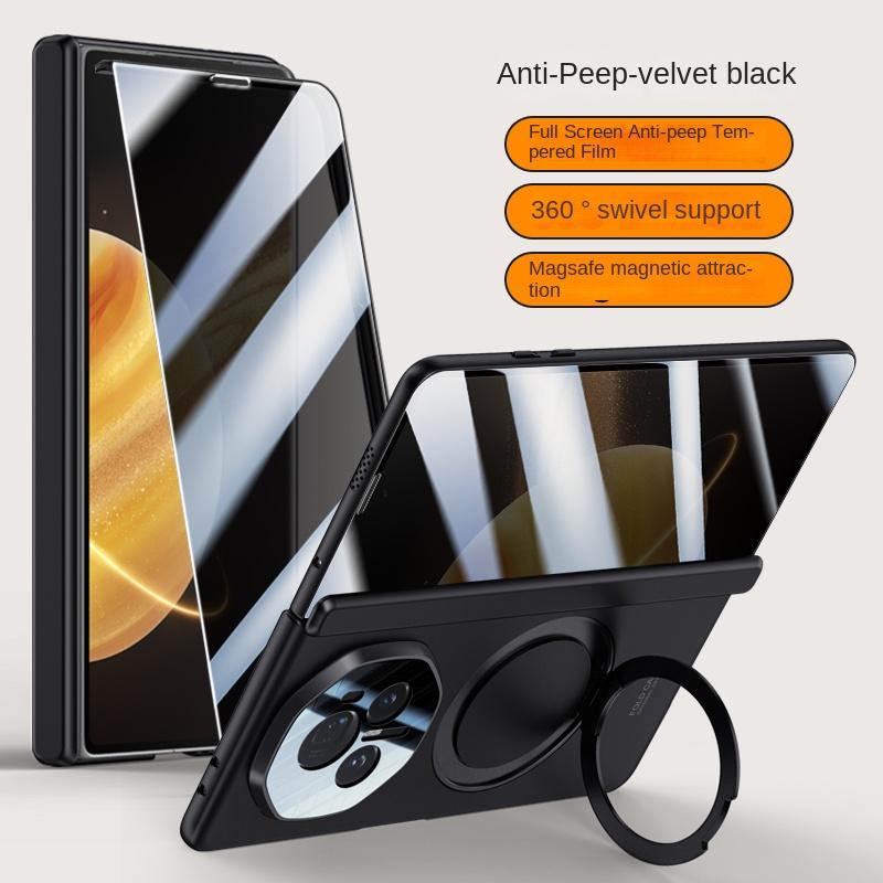 For Honor Magic V3 Vs3 360° Rotating Skin Magnetic Lens Full Protection Tempered Glass Film Magnetic Drop Resistant Phone Case