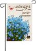 Colorful Forget-me-not Garden Ag Always Loved Never Forgotten Memorial Garden Ag 12x18 Inch Double Sided Outside, Forget SSL