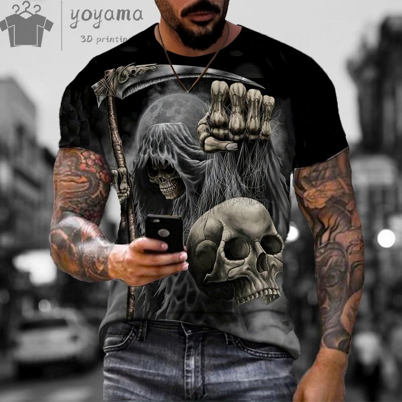Animal Horse Pattern 3d Hd Printing Summer Men's T-Shirt Short Sleeve Fashion Personality New O Collar Creative Daily Casual Top