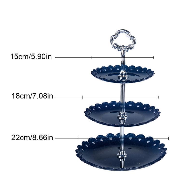 3 Tier Plastic Cake Stand Afternoon Tea Cake Stand Wedding Cake Plates Party Tableware Cake Shop Three Layer Cake Rack