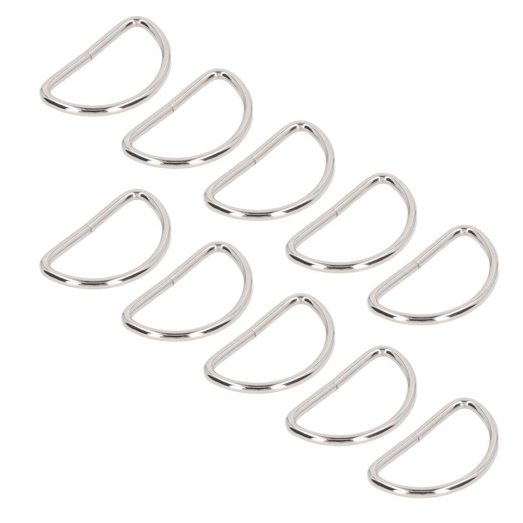 100 Stück Metall D-Ringe Glattere Oberflächen Klassischer Look Metallringe Schnalle für DIY Gürtel Gepäckgurte Handtaschen Rucksäcke