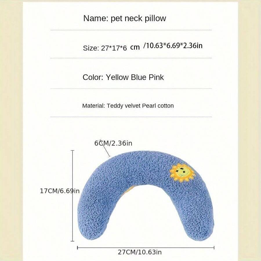 Pet Supplies Dog and Cat Pillow Protects Cervical Spinee Deep Sleep U-Shaped Pillow Kitten and Puppy Pillow Practical Household Product