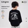 Pudding Halu Boys' Reflective Graphic Long-Sleeve T-Shirt