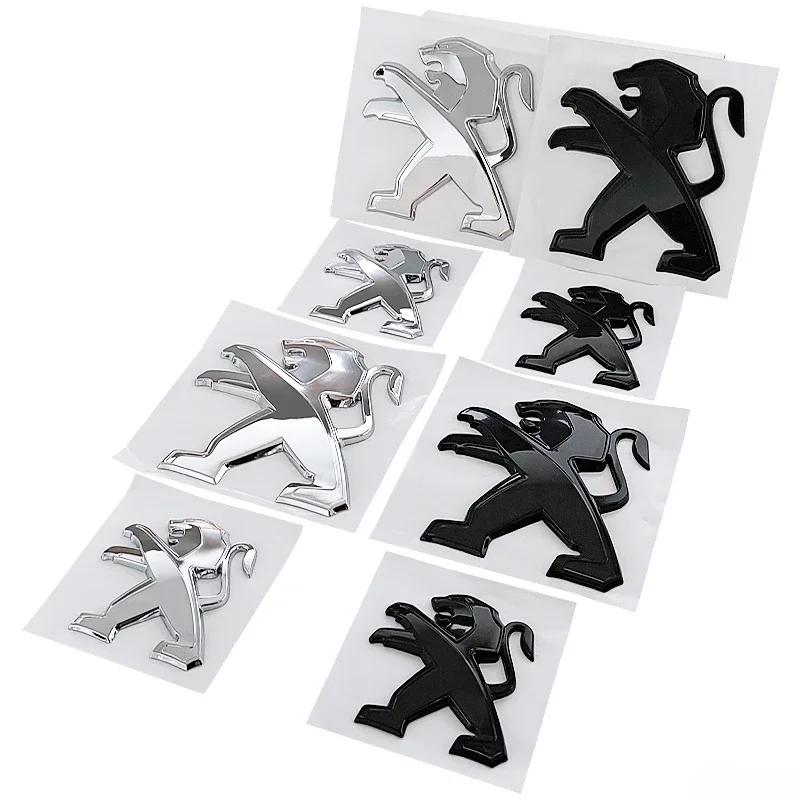 OQUP8 ABS 3D Löwenemblem Fronthaube Heckklappe Abzeichen für Peugeot 2008 3008 2021 2022 2023 Autoaufkleber Decals Styling Zubehör