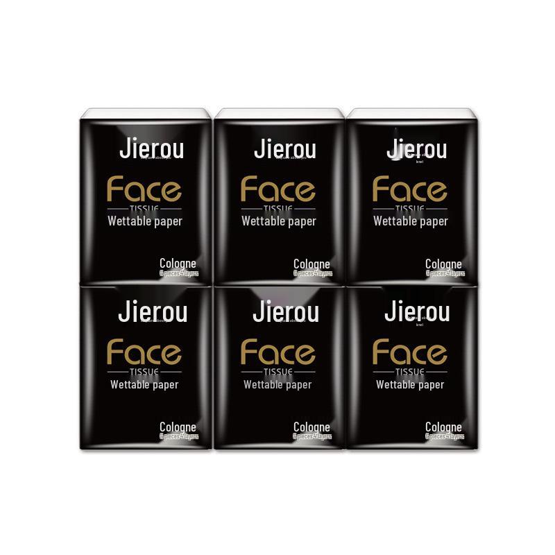 Jie Rou 4-lagige Mini-Taschentücher, 30 Packungen, je 6 Blatt – Tragbare Gesichts-Servietten