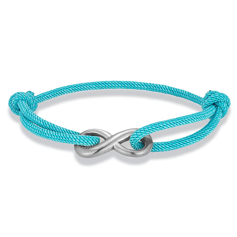 Minimalist Infinity Bracelet Stainless Steel Adjustable Rope Jewelry for Men Women Couple Friendship Gifts