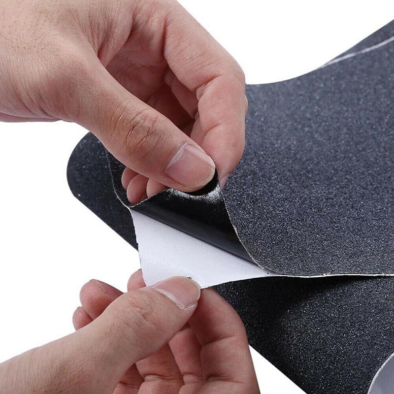 Longboarding Skateboard Sandpaper Deck Grip Tape Black Attachment Outdoor