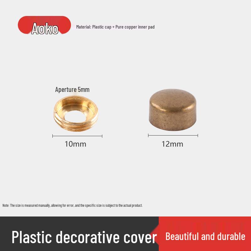 Decorative Glass Mirror Nail Caps: Thickened Flat Screws for Bathroom Signs