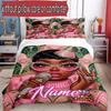 3pcs Duvet Cover Set (1*Duvet Cover + 2*Pillowcase, Without Core), Custom Name Alpha Kappa Alpha Pattern Bedding Set, Home Bedroom Decor Gift