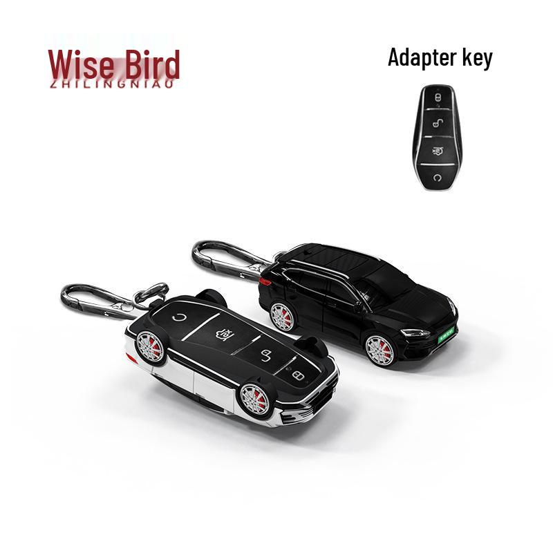 Capa para Chave BYD Song Plus: Capa Protetora Modelo Pássaro Zhiling com Luz, Design Criativo