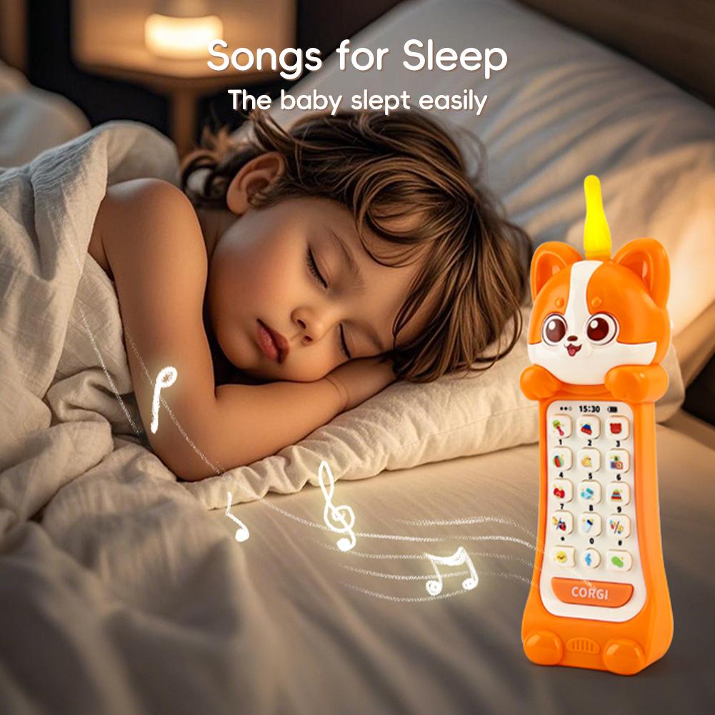 Baby Phone Toy Music Sound Telephone Sleeping Toys With Teether Simulation Phone Kids Infant Early Educational Toy Kids Gifts