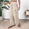 Women's Fashion Casual Solid Color Print High Waist Trousers Pants & Capris