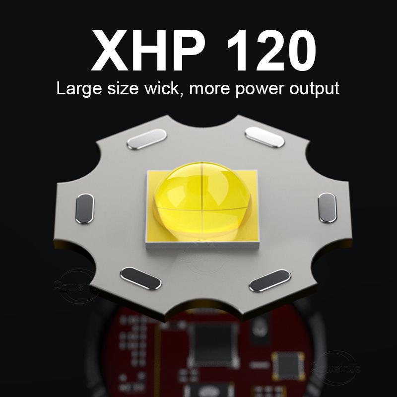 5000LM XHP120 Led Diving Flashlight IPX8 Underwater Waterproof 400M Professional Diving Torch Underwater Lighting Work Lamp