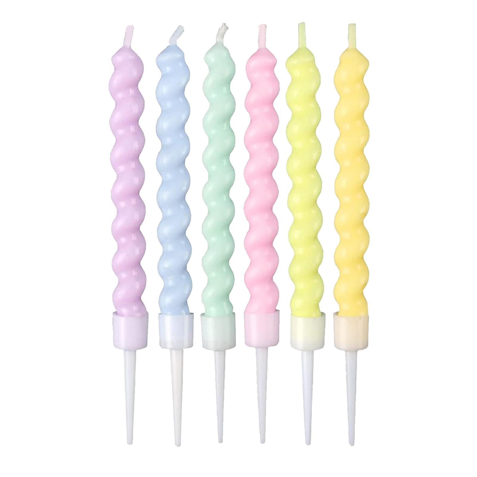 6pcs/set Elegant Birthday Candle Supplies For Cake Decoration Creative Party Cake Birthday Candles