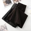 Unisex High-Waisted Gray Wool Sweatpants for Kids, Winter 2025: Thick Wide-Leg Petite Fit