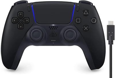 Controller Wireless DualSense Mezzanotte Nero Cavo di Ricarica Controller PS5 3m [Prodotto Originale] (CFI-ZCT2J01)