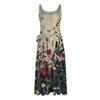 Summer Dresses For Women 2024 Beach Loose Round Neck Sleeveless Midi A-Line Swing Dress Sundresses With Pockets