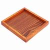 Small Portable Square Shape Solid Wood Tea Coffee Snack Food Dinning Serving Tray Plate