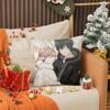 Loving Romantic 10 C-Count Pillow Case Anti-dustmite Pillow Invisible Zipper Silky Short Plush Sofa Cushion Cover