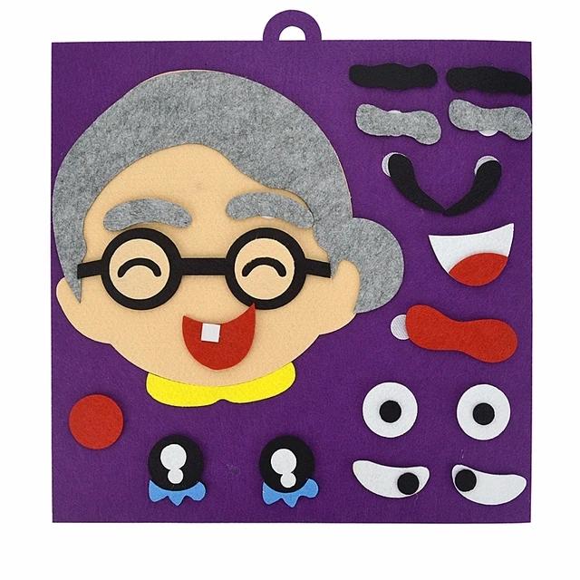 Non-Toxic Diy Emotion Change Puzzle Toys Creative Facial Expression Kids Learning Educational Toys For Children Funny Set Fun Gift