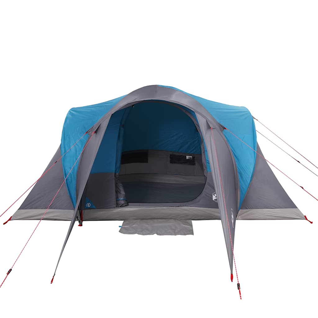 Dome Family Tent for 6 Persons Blue Waterproof