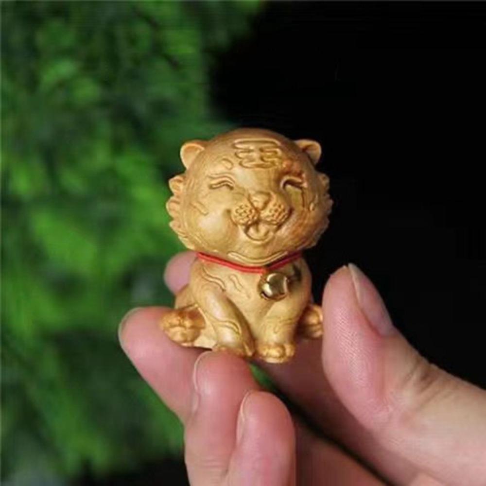Mini Wood Carving Wood Carving Twelve Zodiac Wooden Zodiac Wood Little Animal Model  New Year Gift