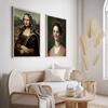 Zestaw dwóch plakatów mona lisa kwiaty