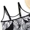 Women's Two Piece Swimsuit Tankini Top and Shorts Set Polka Dot Print Sleeveless Swimwear Beachwear Bathing Suit