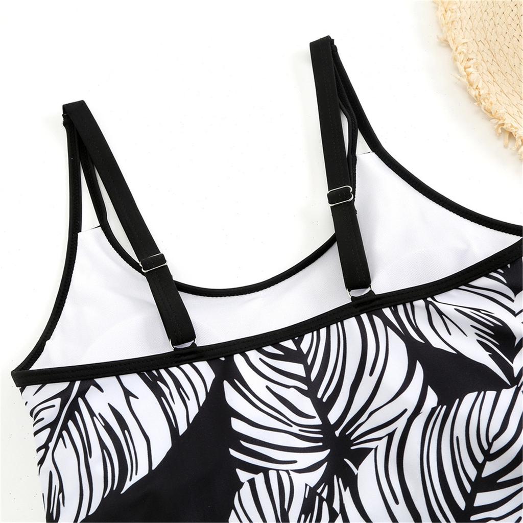 Women's Two Piece Swimsuit Tankini Top and Shorts Set Polka Dot Print Sleeveless Swimwear Beachwear Bathing Suit