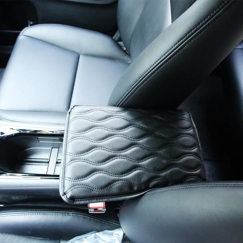 Leather Car Armrest Pad Cover Center Console Auto Armrests Box Protection Cushion Hand Supports for Tesla Model 3 for Honda HR-V