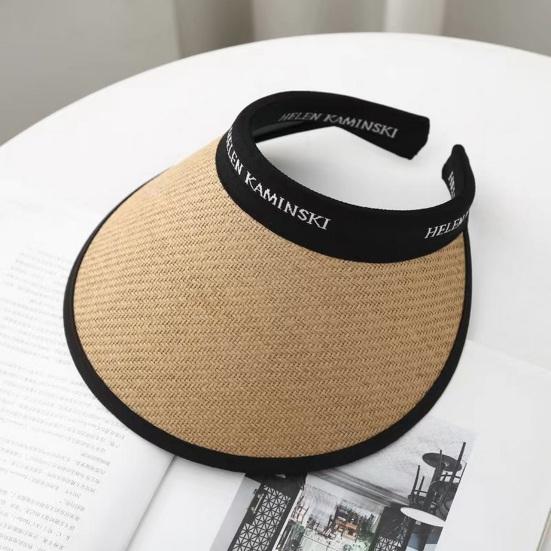 Damen Sommer Sonnenhut Leere Kuppel Große Krempe Strand Sonnenschirm Hut Stirnband Design Sonnenschutz Hut Mode Accessoire