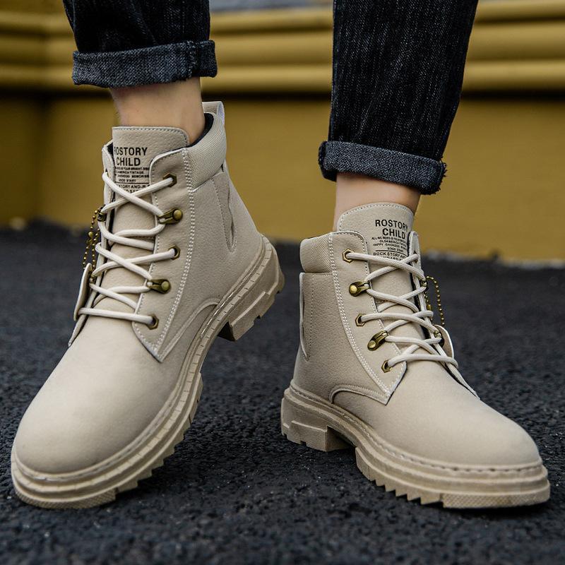 Pánské kotníkové boty Podzimní a zimní móda Pohodlné Martensky Pánské boty Pracovní boty