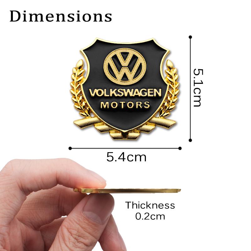 2Pcs Car Badge Body Trunk Metal Sticker For Volkswagen VW Polo Golf Touareg Passat Magotan Tiguan Auto Window Decal Accessories CWS1 