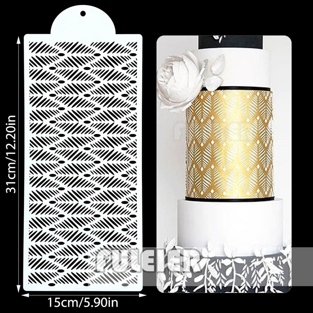 Cake Stencil Fondant Lace Spray Cake Mold Boder Stencils Template Baking Pastry Cake Decoration Tool Pattern Printing Stencil