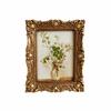 Ornate Picture Frame Tabletop with Glass Gold for Bedroom