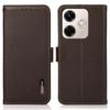 KHAZNEH for Xiaomi Redmi 13x 4G Phone Case Genuine Cow Leather Cover RFID Blocking