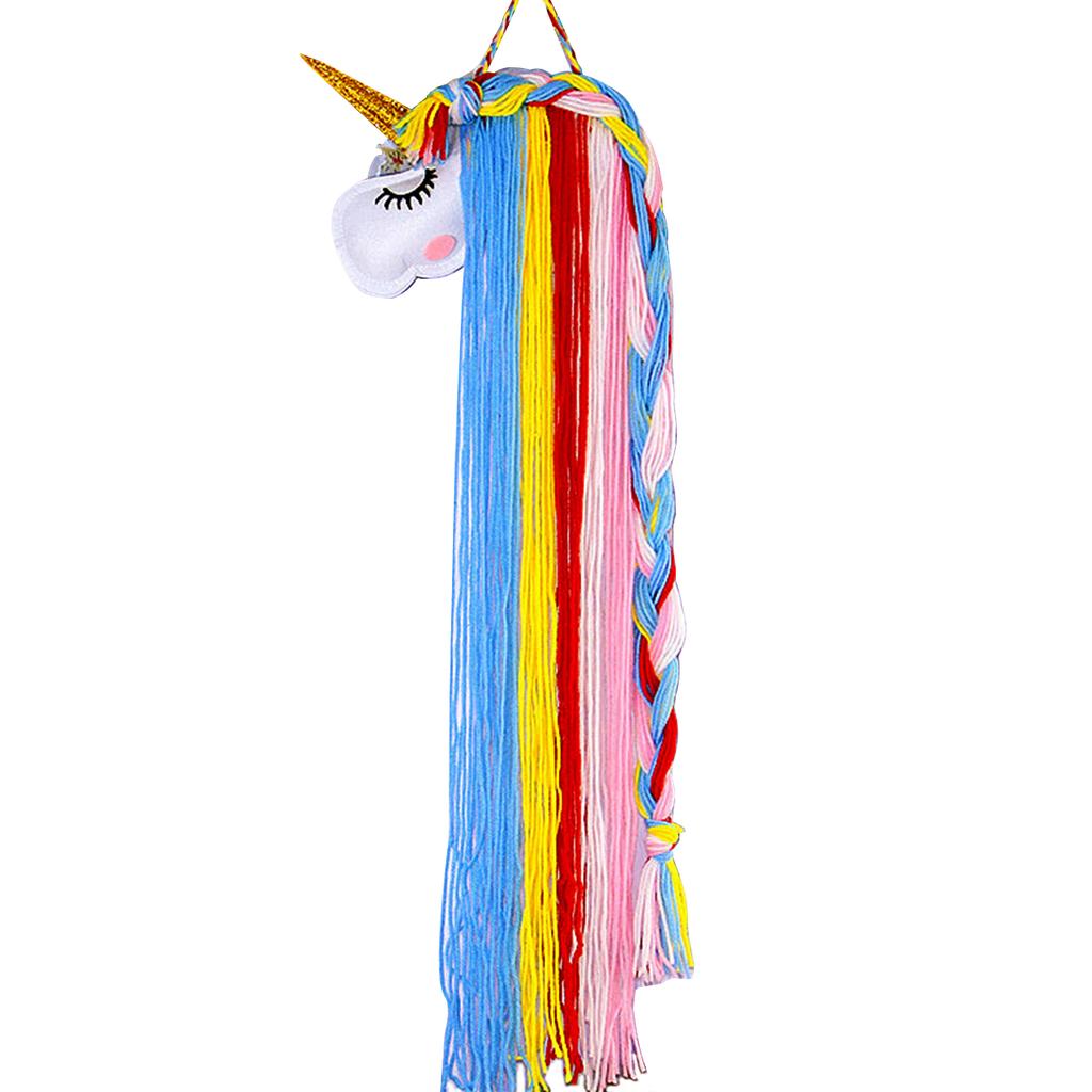 Rainbow Unicorn Hairpin Organizer Hair Clip Holder Storage Collector DIY Hair Band Storage Rack Girls Bedroom Craft Ornament