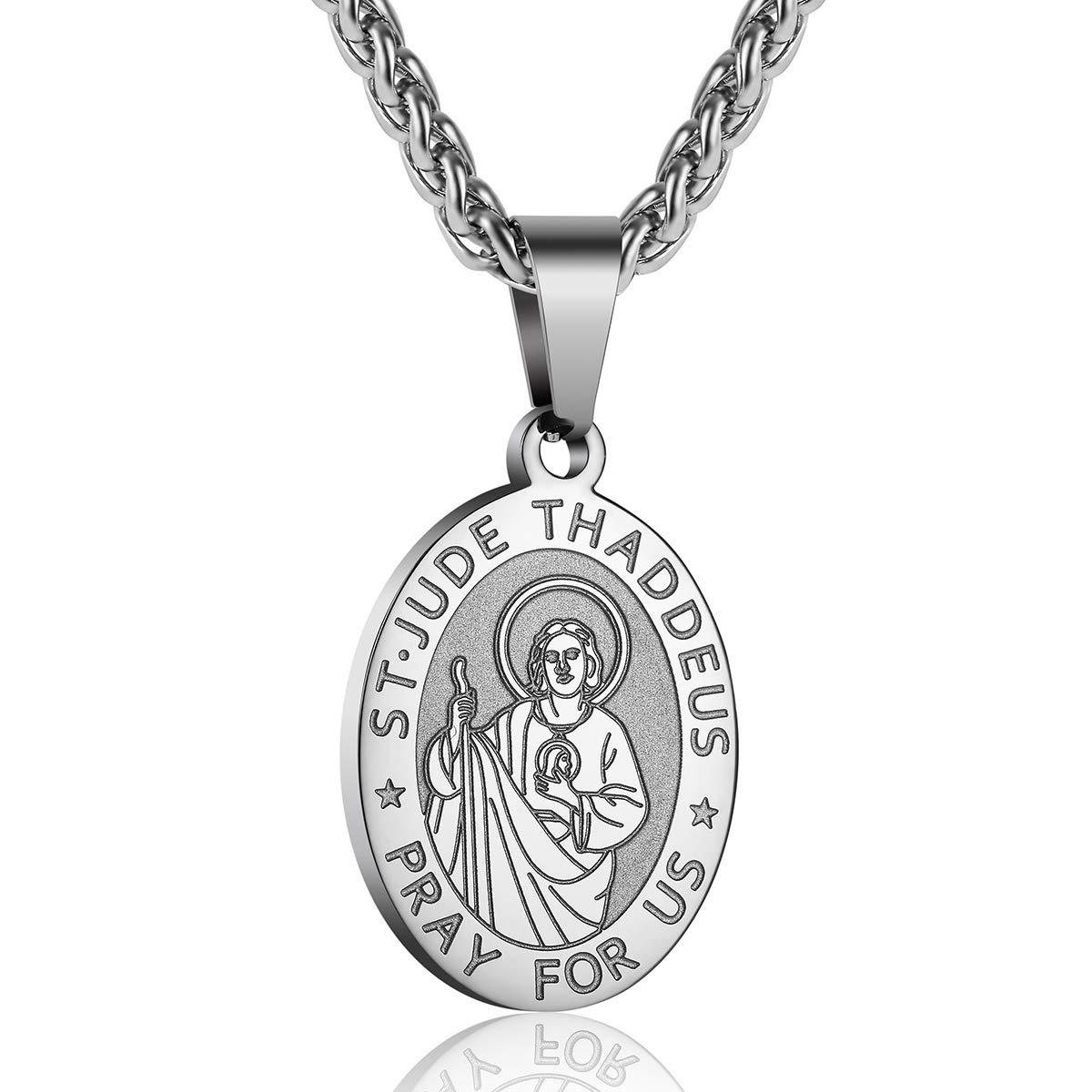 Portrait Pendant God Patron Saint Faith Trend Jewelry for Men 60CM