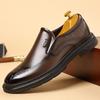Herrenkleid Büroschuhe Herren Britischer Stil Retro Brogue Schuhe Herren Lässig Business Leder Derby Schuh Flats Slipper Schuhwerk