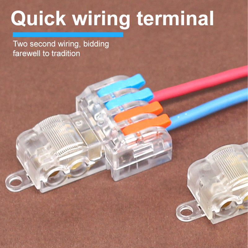 Mini Quick Terminal Block Fast T type Wire Connector Electric Splice Crimp Non Destructive Without Breaking Cable Insulated Line