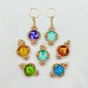New Teyvat Vision Fontaine Water God Focalors Lyney and Lynette Keychain Luminous 7 Element Eye Of God Toy KeyRing