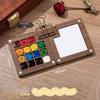 8 Grids Pocket Palette 15 Grids Wooden Watercolor Set New Mini Watercolor Set  Outdoor Painting