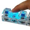 4 Keys Mechanical Keyboard Tester Keychain Stress Relief Clicker Fidget Keyboard With LED Decompressions Tool Pendant Gifts