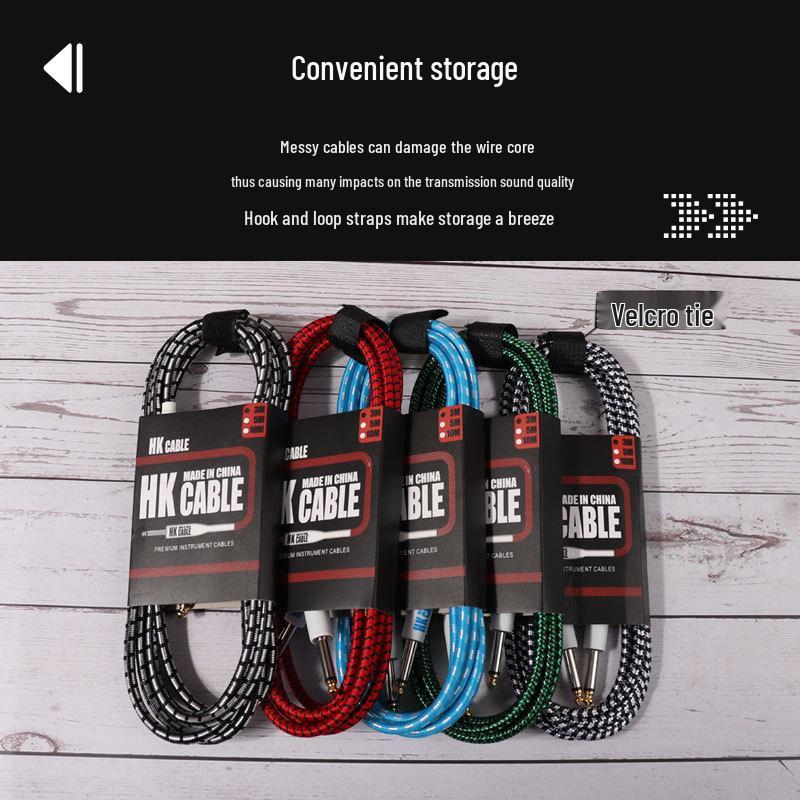 Gitarren-Rauschunterdrückungs-Nylon-Geflecht-Effektpedal-Verbindungskabel für E-Gitarren und Akustikgitarren