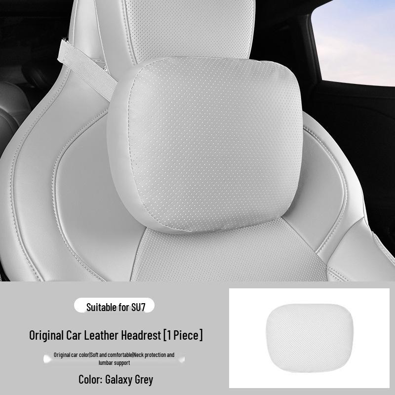 Xiaomi SU7 Leather Headrest & Lumbar Car Neck Support Pillow