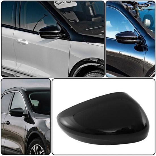 Passenger Right Side Mirror Cover Cap Black For 2020-2024 Ford Escape SEL/SE/S