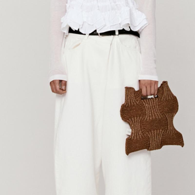Pleatsmama Glitter Camel Newbow Bag