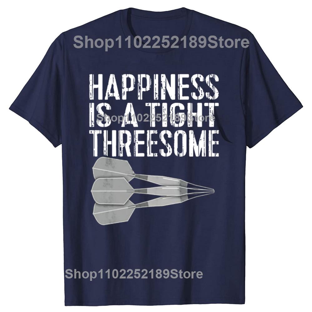 Lustiges Dart Glück ist ein enges Dreier-Grafik-T-Shirt Herren Damenmode Lässiges T-Shirt 100% Baumwolle Lockeres Übergroßes T-Shirt