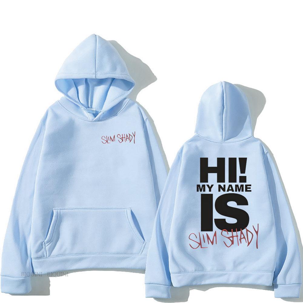 

Толстовки Eminem Slim Shady Sudaderas Con Capucha с длинным рукавом для мужчин и женщин, флисовые свитера унисекс с капюшоном Sudaderas M