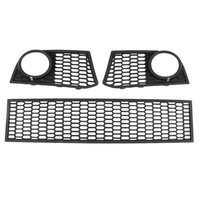 3 STUKS Voorbumper Midden Ondergrille En Mistlamp Bezel Grille 51117906198 voor 5 Serie F10 2011 tot 2013